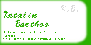 katalin barthos business card